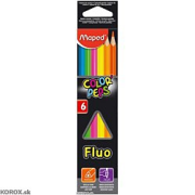 Pastelky MAPED "COLOR'PEPS FLUO", 6 ks