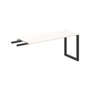 Pracovný stôl UNI O, kolmo reťaziaci, 160x75,5x60 cm, biela/čierna