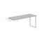 Pracovný stôl UNI O, kolmo reťaziaci, 160x75,5x60 cm, sivá/biela