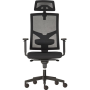 Kancelárska stolička GAME Šéf SYN čierna (Bombay 02) + PDH nastaviteľný + podrúčky P44