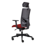 Kancelárska stolička GAME Šéf SYN červená (Bombay 33) + PDH nastaviteľný + podrúčky P44