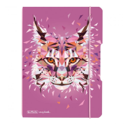 Zošit Herlitz my.book Flex Wild Animals A5 40 listov štvorčekový PP rys