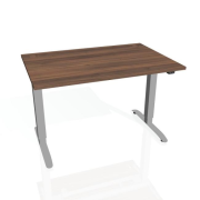 Pracovný stôl Motion, ZO, 2S, 160x70,5-120,5x80 cm, orech/sivá