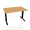 Pracovný stôl Motion, ZO, 2S, 180x70,5-120,5x80 cm, buk/čierna