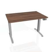 Pracovný stôl Motion, PO, 2S, 180x70,5-120,5x80 cm, orech/sivá