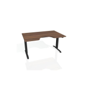 Pracovný stôl Motion Ergo, ZO, 2S, 120x70,5-120,5x90 cm, orech/čierna