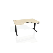 Pracovný stôl Motion Ergo, PO, 2S, 140x70,5-120,5x90 cm, agát/čierna