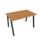 Pracovný stôl UNI A, 120x75,5x80 cm, jelša/čierna