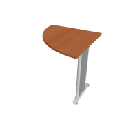 Doplnkový stôl Cross, ľavý, 80x75,5x80 cm, čerešňa/kov