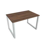 Pracovný stôl UNI O, 120x75,5x80 cm, orech/sivá