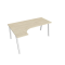 Pracovný stôl UNI A, ergo, pravý, 180x75,5x120 cm, agát/biela
