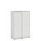 Policová skriňa BASIC, posuvné dvere bez zámku, 100x40x147,9cm, biela