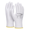 Rukavice pletené, polomáčané DONAU SAFETY PU kat. II biele veľ. 9