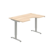 Pracovný stôl Motion Ergo, ZO, 2S, 140x70,5-120,5x90 cm, agát/sivá