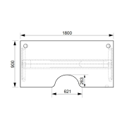 Pracovný stôl Motion Ergo, PO, 3S, 180x61-128x90 cm, buk/biely