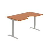 Pracovný stôl Motion Ergo, ZO, 2S, 160x70,5-120,5x90 cm, čerešňa/sivá