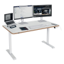 Stôl na sedenie/státie elektrický Leitz Ergo s kompaktnou doskou, 140x80cm biely