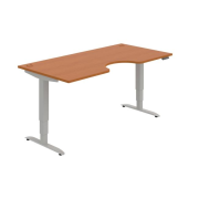 Pracovný stôl Motion Ergo, PO, 3S, 180x61-128x90 cm, čerešňa/sivá