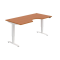 Pracovný stôl Motion Ergo, PO, 3S, 180x61-128x90 cm, čerešňa/biela