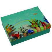 Škatuľa DONAU na školské potreby Painted hands