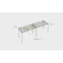 Pracovný stôl Uni k pozdĺ. reťazeniu, 120x75,5x80 cm, agát/biela