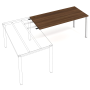 Pracovný stôl Uni, reťaziaci, 160x75,5x80 cm, čerešňa/sivá