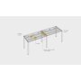 Pracovný stôl Uni k pozdĺ. reťazeniu, 80x75,5x60 cm, biela/biela