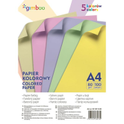 Farebný papier Gimboo A4 100 listov 80g 5 pastelových farieb