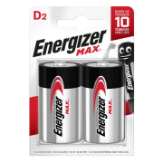 Batéria alkalická Energizer Max 1,5 V, typ D, 2 ks