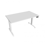 Pracovný stôl Motion, PO, 2S, 140x70,5-120,5x80 cm, biela/biela