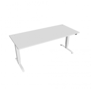 Pracovný stôl Motion, ZO, 3S, 180x61 - 128x80 cm, biela/biela